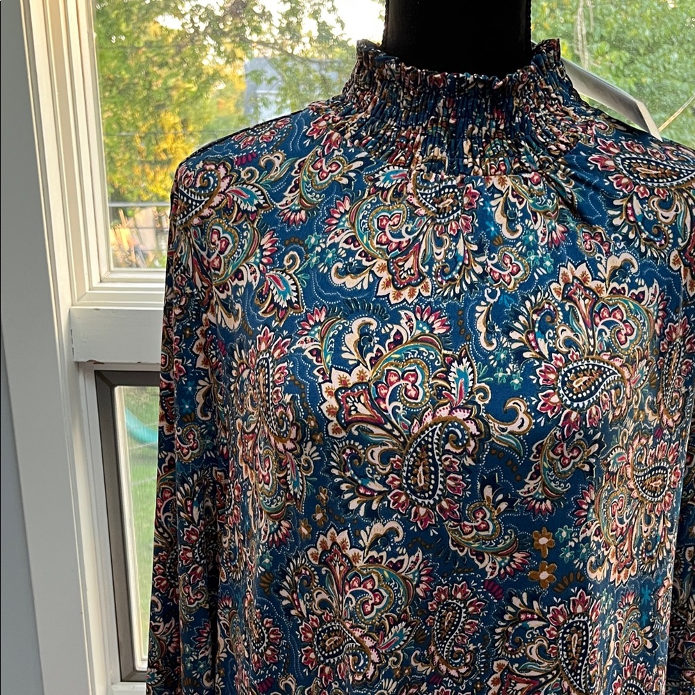 Leota Paisley Mockneck Midi Dress XXL NWT! - Picture 6 of 6
